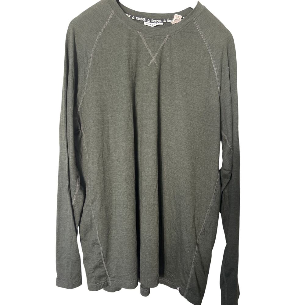 Reebok Mens Performance Shirt XL Black
 Running Gym Breathable Long Sleeve